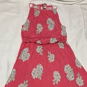 Old Navy Pink Floral Halter Dress